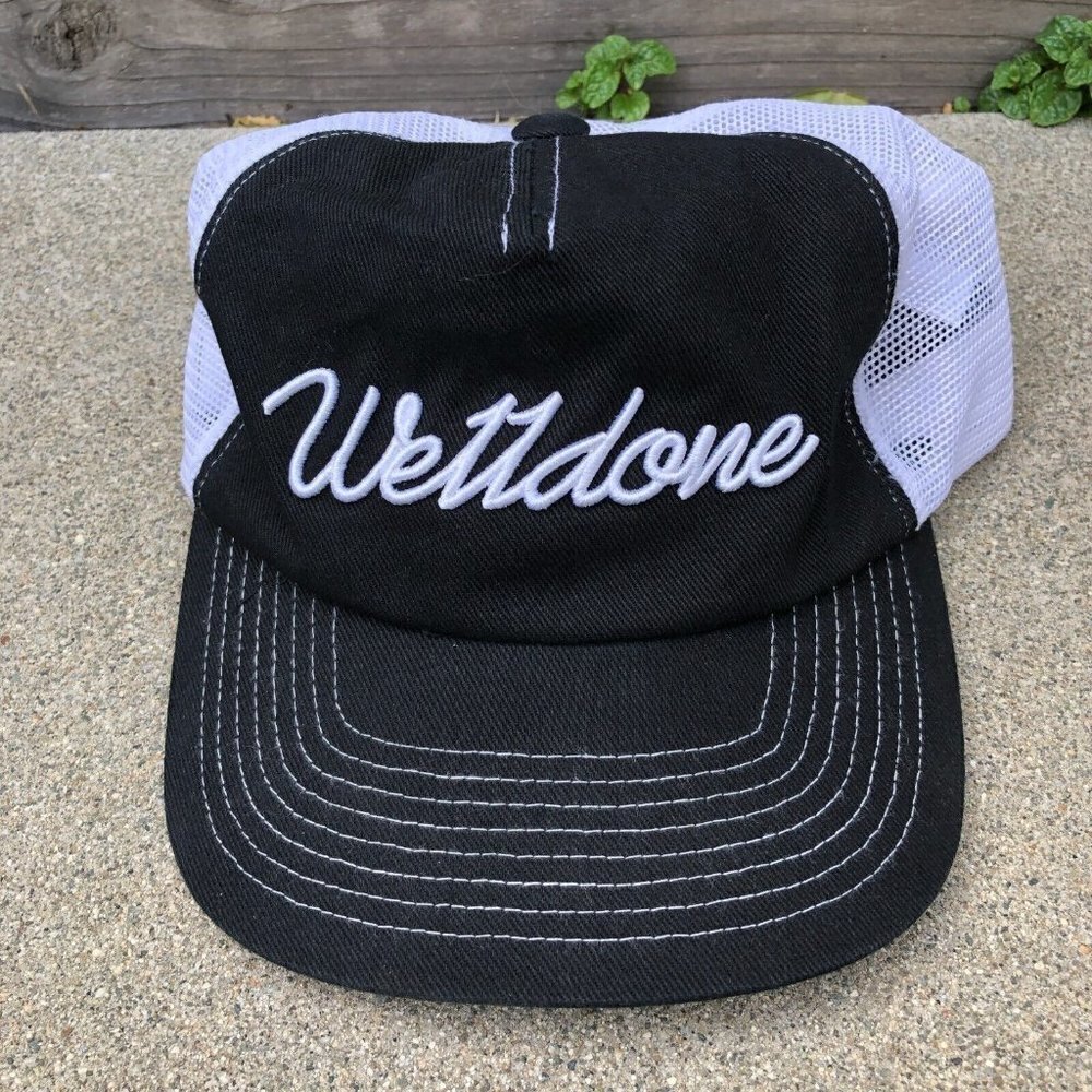 Designer WE11DONE Trucker Hat Mens Snapback Black White Cap Adjustable​​…​​